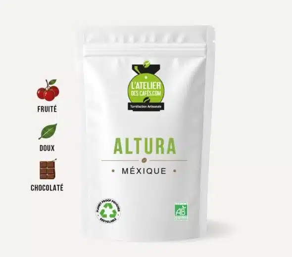 Café Altura Bio du Mexique. Un des meilleurs cafés du Mexique, doux, fruité et chocolaté