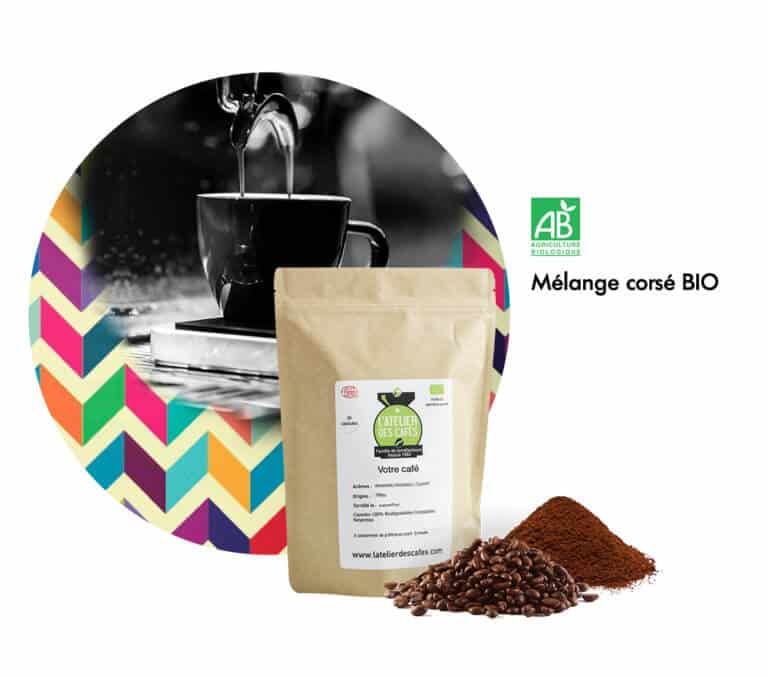 Café mélange corsé bio de l'atelier
